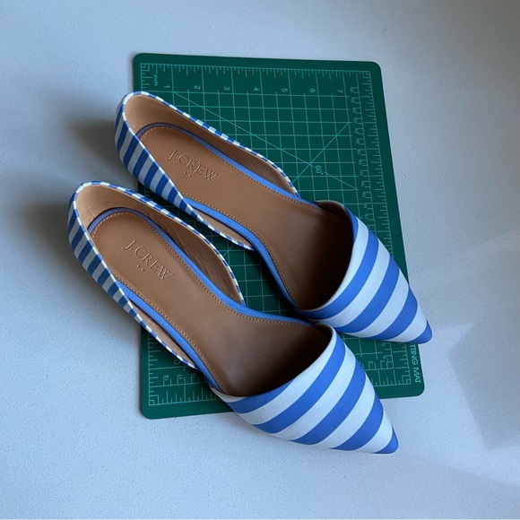 JCREW Blue Stripe Flats - Picture 5 of 9